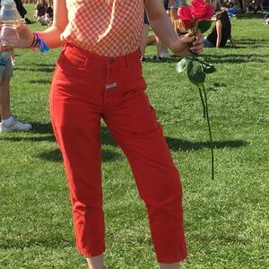 80s Red Jeans, Marithe + Francois Girbaud